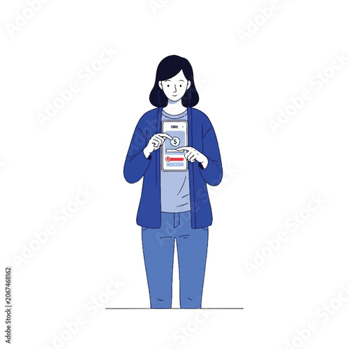 Woman Holding a Document with Information.