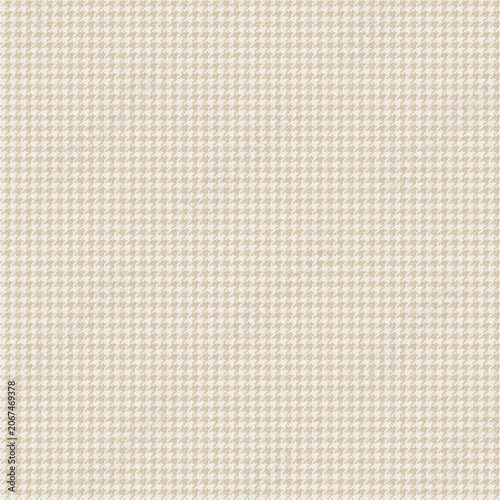 light beige Houndstooth twill fabric texture background natural textile