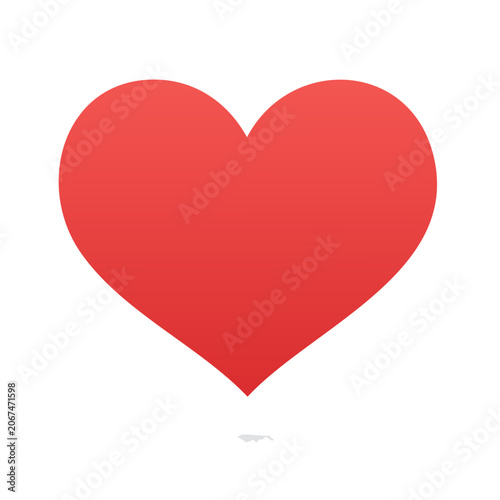 Red heart icon on white background