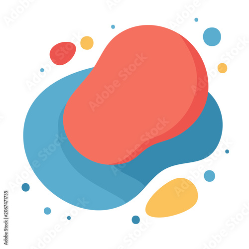 Abstract fluid shapes with flat design style