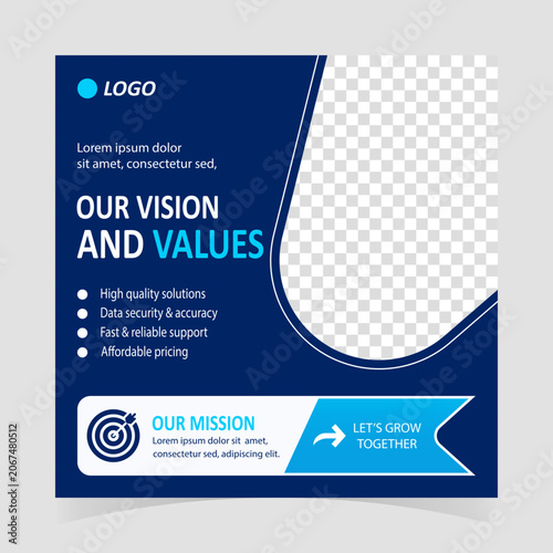 Our Vision and Values Business Marketing Banner Template