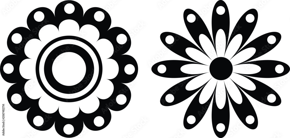 Fototapeta premium Artistic blue and white floral seamless vector pattern with butterflies