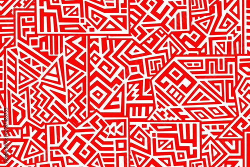 seamless geometric pattern with hearts