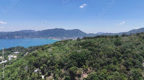 Stunning Freedom Beach in Thailand, Phuket. Drone video, aerial view.