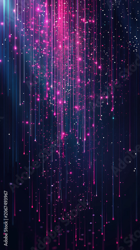 Pink Digital Rain Effect