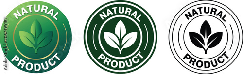 Obraz na płótnie Natural product icon vector set