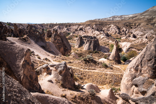 panorama of the Devrent Valley in Cappadocia on a summer day.