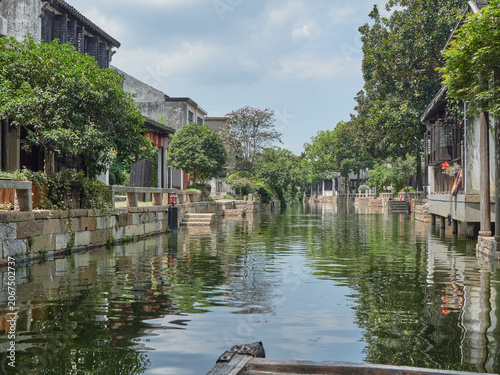 Bild auf Leinwand Tranquil canal in Lili Ancient Town, China
