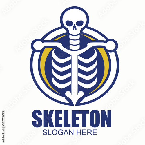 logo vector design illustration icon skeleton