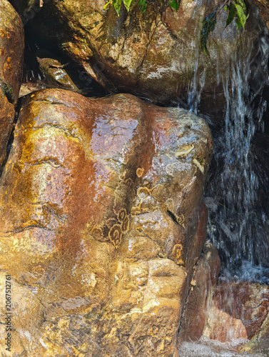 Close up view of Breggia gorges in the italian part of Switzerland