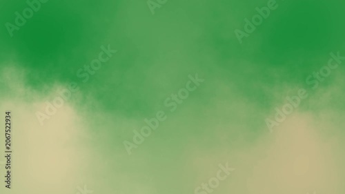 Abstract green and beige gradient background with soft fog effect