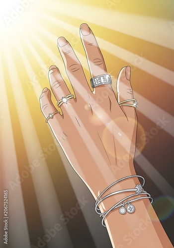 Close up of a womans hand holding a smartphone.
