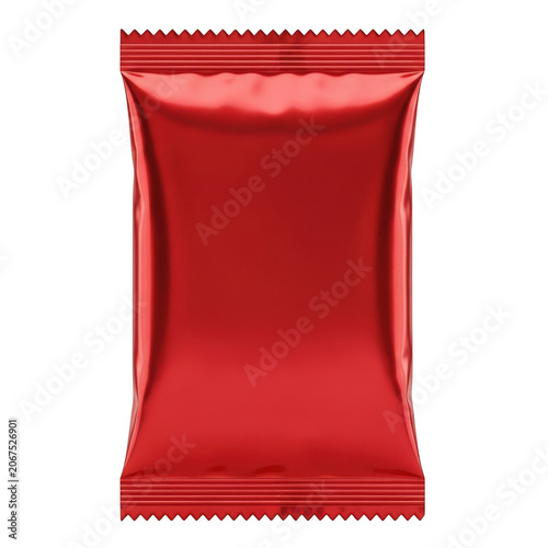 Red plastic food container with lid on top isolated on transparent background