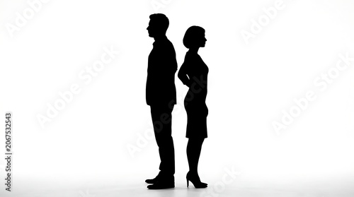 Male And Female Silhouette Profiles