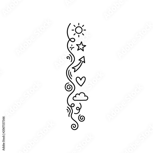 Obraz na plátně Tattoo design with sun star.