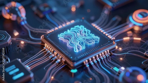 Innovative Microchip Design with Futuristic Features