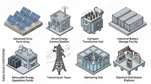 Photos Renewable Energy and Industrial Technology Infrastructure Concept