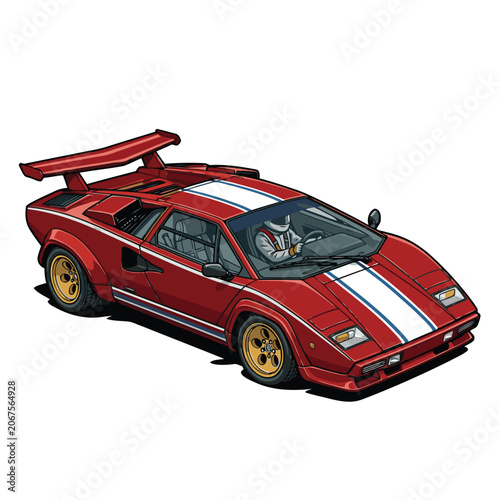 retro racing car vector image 