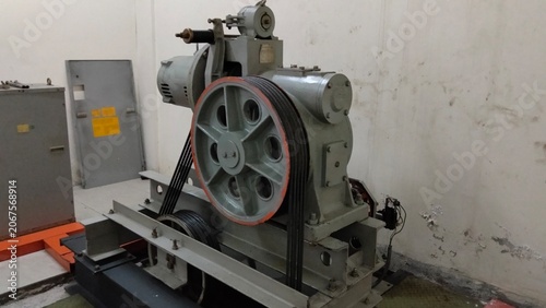 Foto old steam machine engine