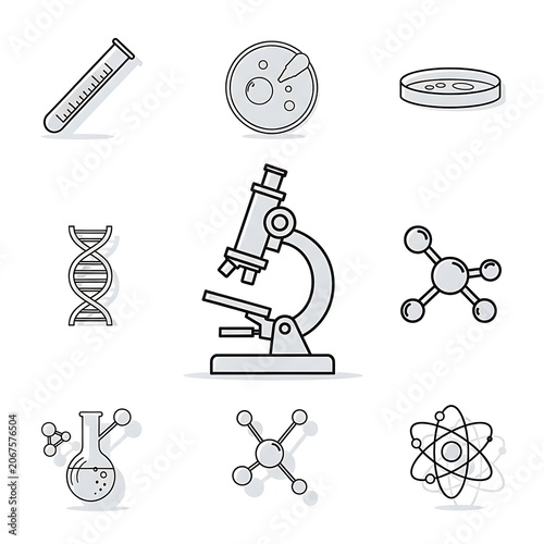 Vector illustration of various mechanical tools and gears.