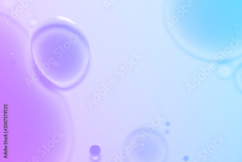 Soft Gradient Background with Colorful Water Droplets and Bubbles