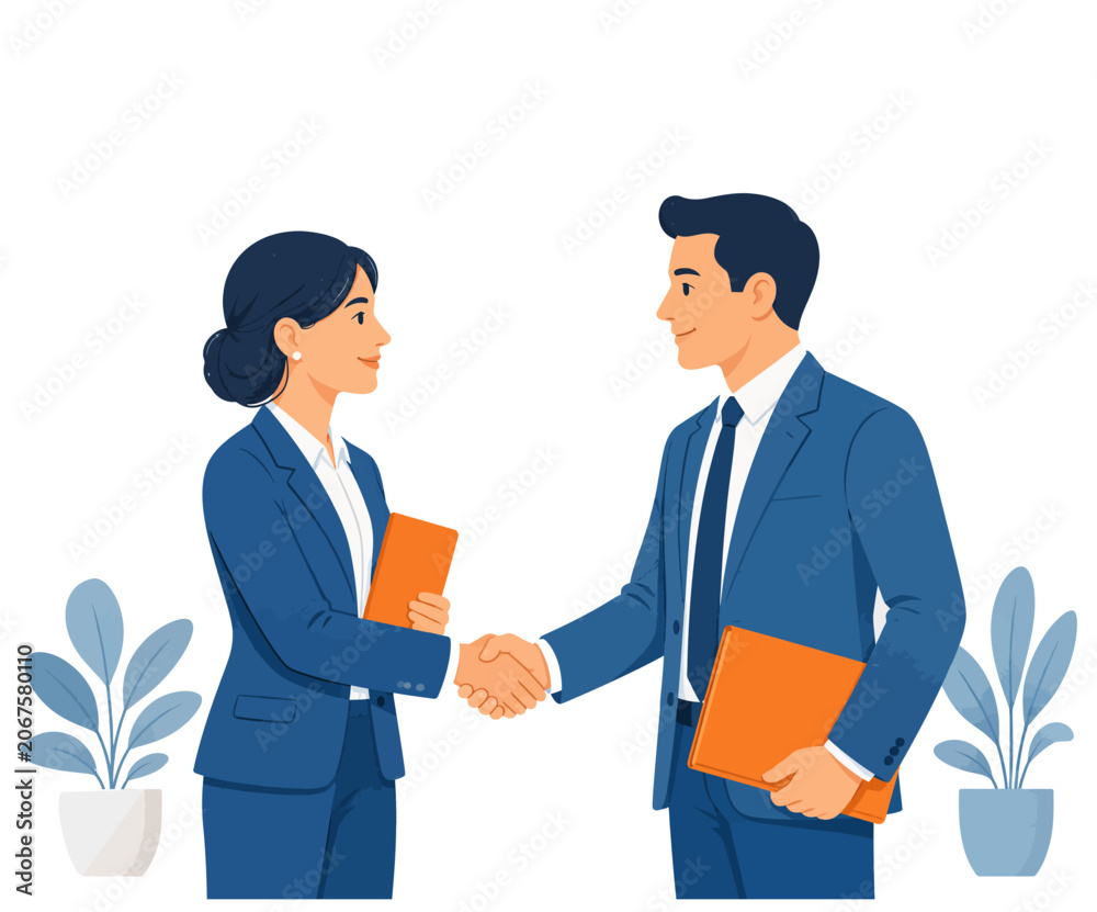 Fototapeta premium Business professionals handshake