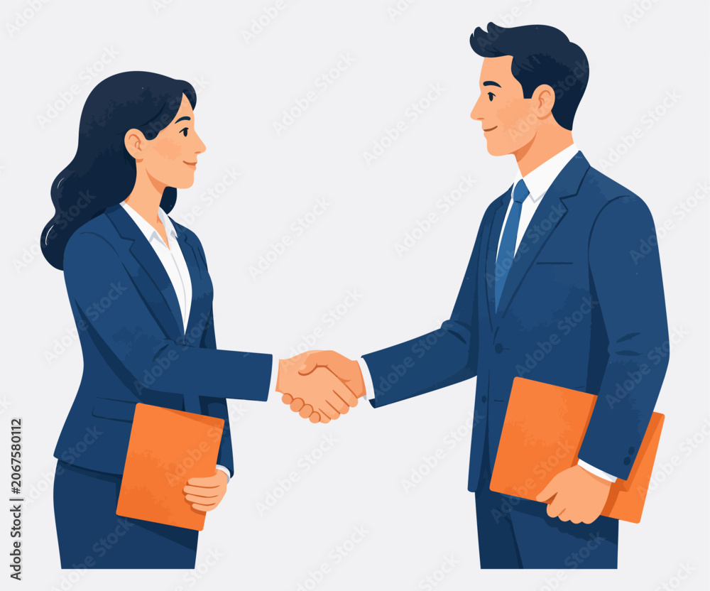Fototapeta premium Business people shaking hands