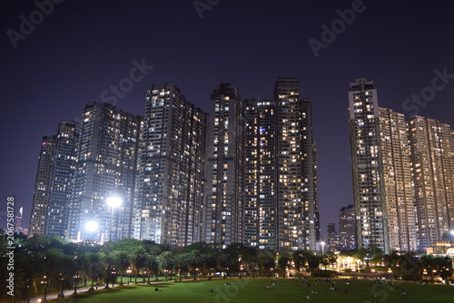 Nightscape of Vinhomes Central Park, Ho Chi Minh City, Vietnam