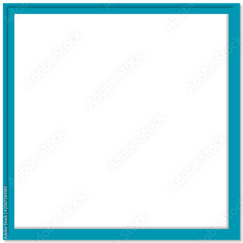 Blue Border Frame  Square Outline Shape Simple Line Background
