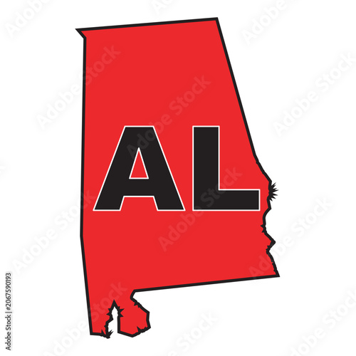 Alabama State Map and Postal Code