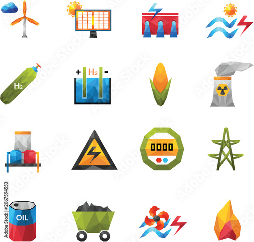 Environmental protection recycling system icons pack including electric plug bicycle shopping bag and house vector