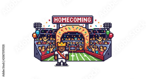 American Football Player in Action.