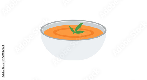 A bowl of orange soup.