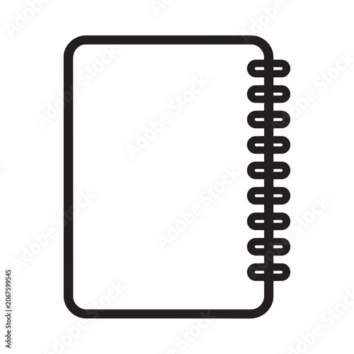 Minimalist black rounded corner line vector illustration on white background