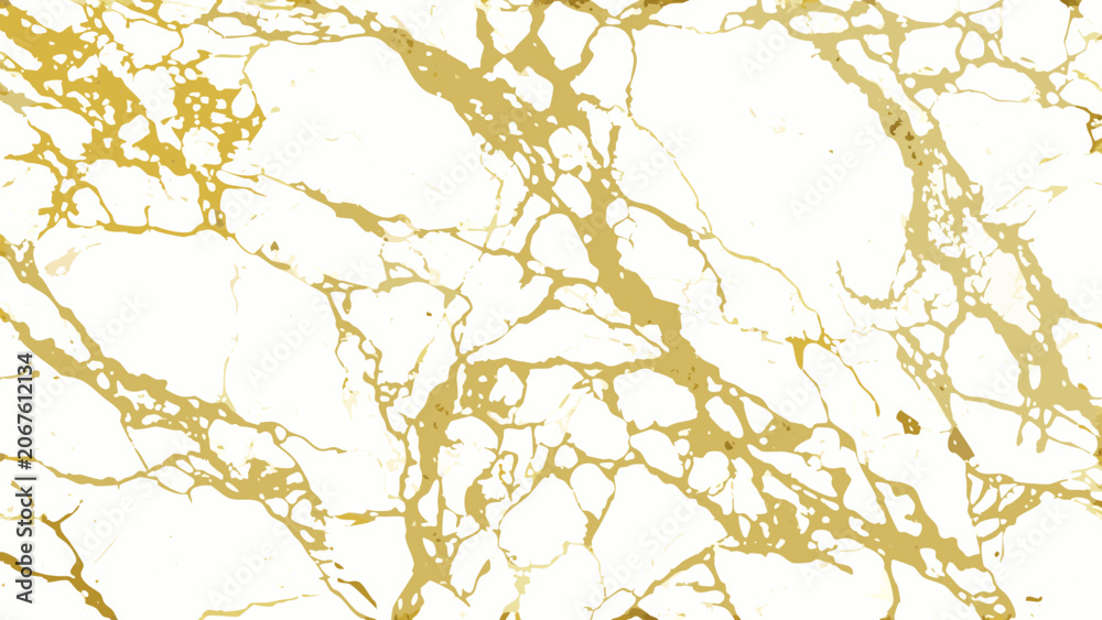 Obraz premium Gold marble pattern with white background abstract veining texture