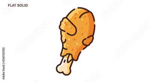 Fried Chicken Drumstick with Bone.