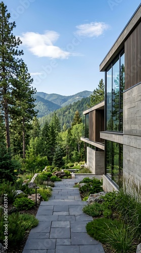 Modern Mountain House with Scenic View.