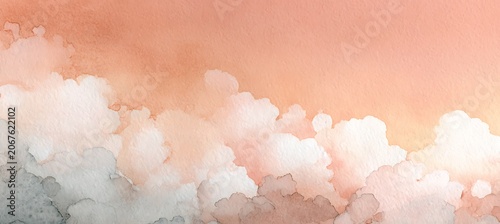 Soft Abstract Watercolor Blend with Warm Sunset Tones and Smooth Texture