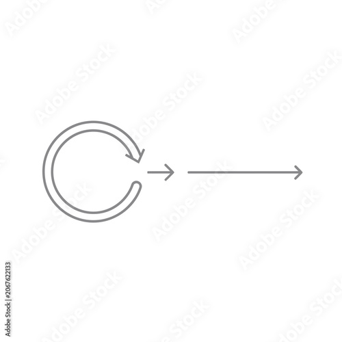 Recycling symbol, eco friendly icon, circular arrow, green concept, vector graphics