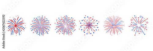 Party. Event. Celebration. Decoration firework set. New year fireworks vector illustration of an abstract background