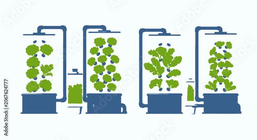 Vertical Hydroponic Farming System for Sustainable Agriculture.