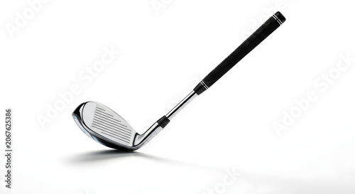 Modern golf iron club isolated on a white background