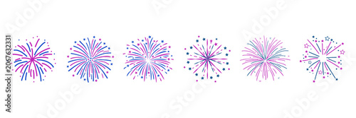 Party. Event. Celebration. Decoration firework set. New year fireworks vector illustration of an abstract background