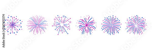 Party. Event. Celebration. Decoration firework set. New year fireworks vector illustration of an abstract background