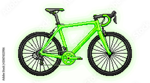 Green Mountain Bike with Black Wheels.