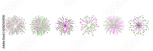Party. Event. Celebration. Decoration firework set. New year fireworks vector illustration of an abstract background