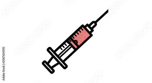 Medical Syringe with Needle Injector.