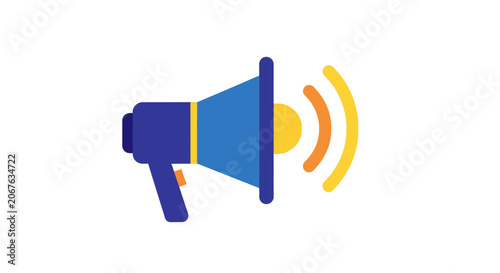 Megaphone Loudspeaker Sound Amplifier Device.