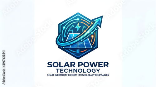 Solar Power Technology Logo Design