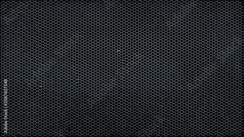 Valokuva Perforated metal sheet with a diamond shaped pattern dark gray industrial textur
